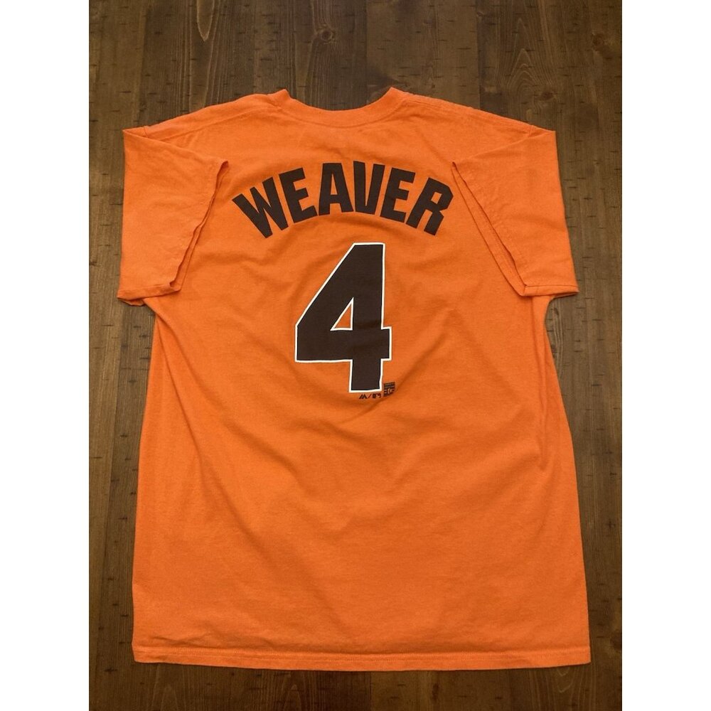 Earl Weaver Baltimore Orioles Majestic T-shirt Men’s Sz L Orange Shirsey #4